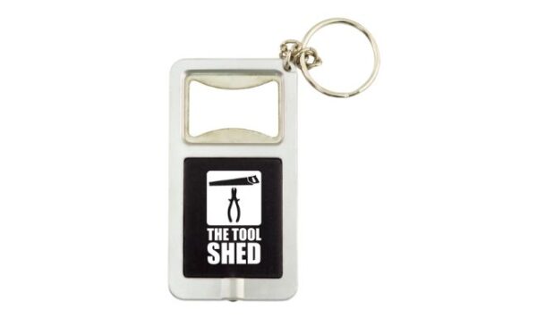 black LED keyring and bottle opener