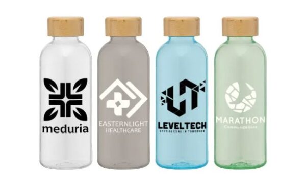 RPET Water Bottle with Bamboo Lid