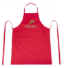 100% cotton apron with tie back closure red