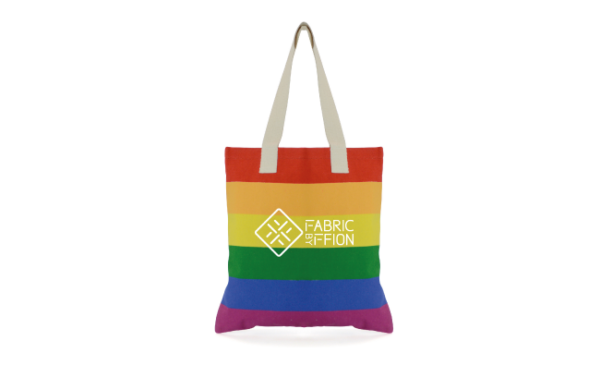 10oz rainbow cotton shopper