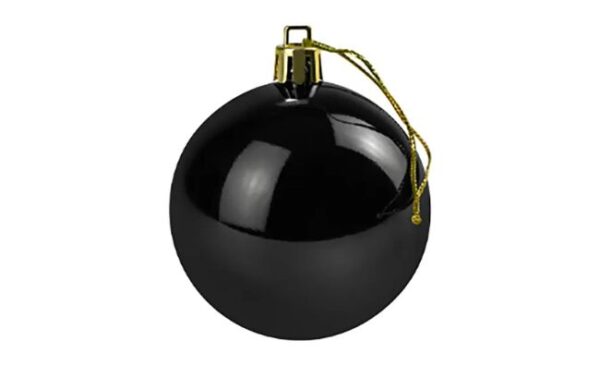 Black Shatterproof Christmas Bauble