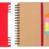 red recycled notebook