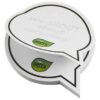 Speech bubble-shaped recycled sticky notes