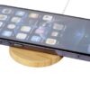 10W bamboo magnetic wireless charging pad