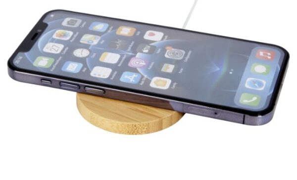 10W bamboo magnetic wireless charging pad