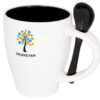 250 ml ceramic mug with spoon Black