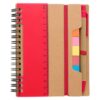 red recycled notebook