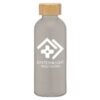 grey Water Bottle with Bamboo Lid