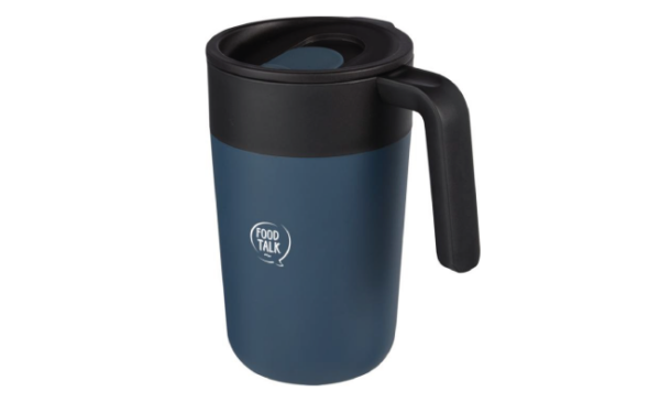 400 ml double wall recycled mug Blue