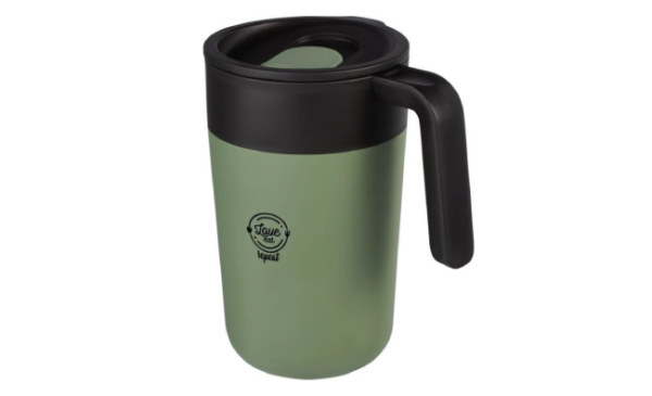 400 ml double wall recycled mug Green