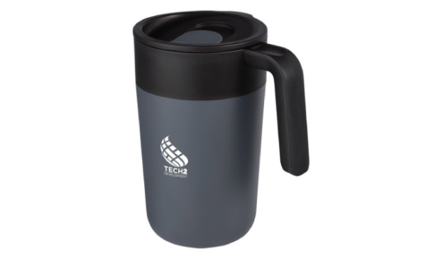 400 ml double wall recycled mug grey