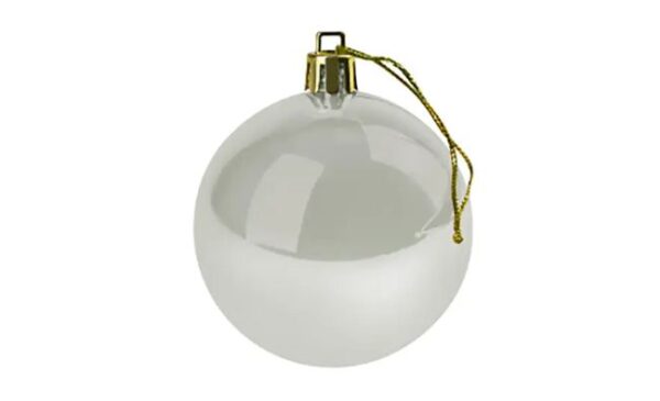 White Shatterproof Christmas Bauble