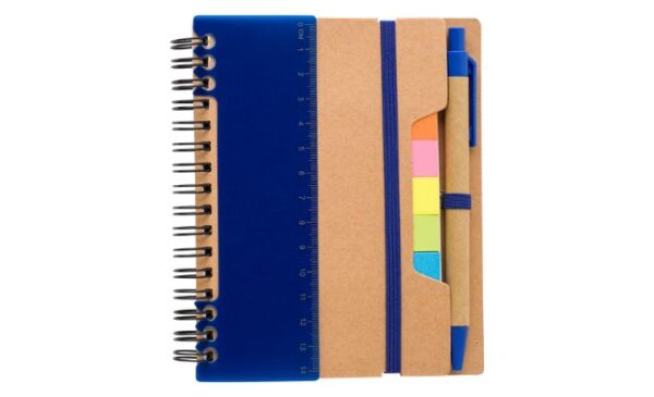 blue recycled notebook