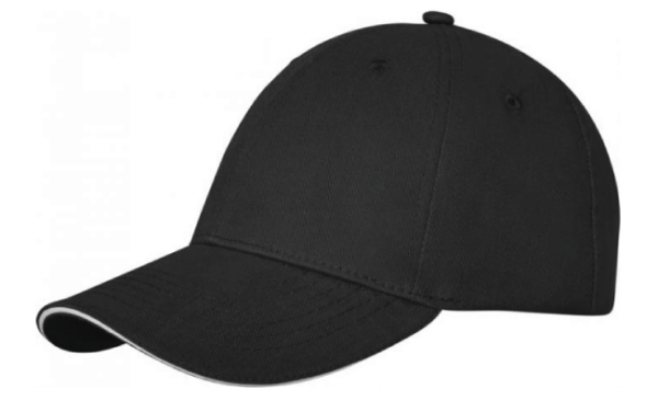 6 panel sandwich cap (Black)