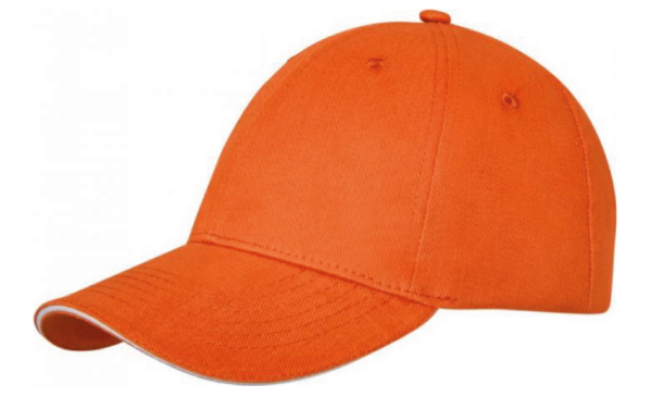 6 panel sandwich cap (Orange)