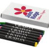 6 piece coloured crayon set