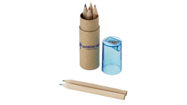 7 piece coloured pencil set Blue