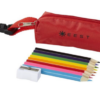 8 Piece Coloured Pencil Set Red