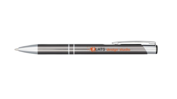 Aluminium click ballpoint pen grey