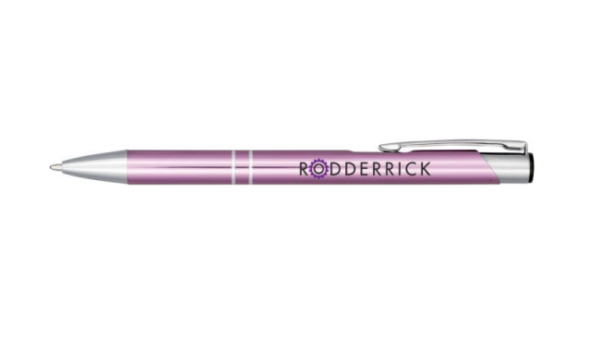 Aluminium click ballpoint pen pink