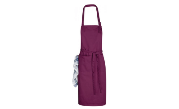 Apron with adjustable neck strap (Burgundy)