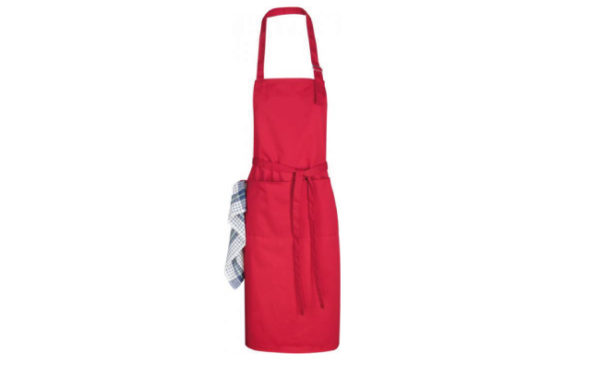 Apron with adjustable neck strap (Red)