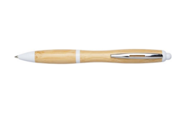 Bamboo ballpoint pen white