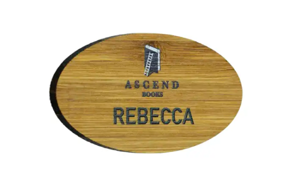 Bamboo Name Badge Oval