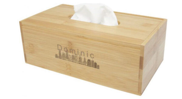 Bamboo tissue box