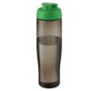 Eco 700ml sports bottle flip lid green black