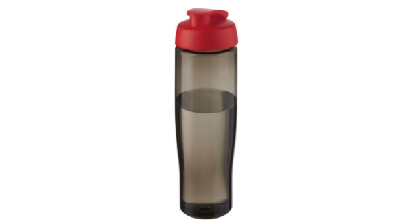 Eco 700ml sports bottle flip lid red black