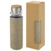 Glass bottle with neoprene sleeve natural