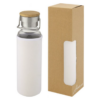 Glass bottle with neoprene sleeve white