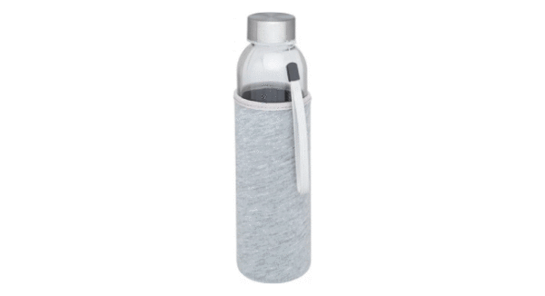 Glass sports bottle 500ml grey