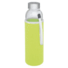 Glass sports bottle 500ml lime green