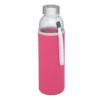 Glass sports bottle 500ml pink