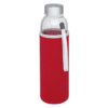 Glass sports bottle 500ml red