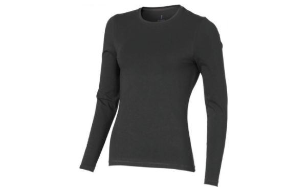 Long sleeve women's GOTS organic t shirt (Anthracite)