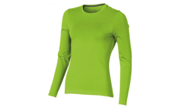 Long sleeve women's GOTS organic t shirt (Green)