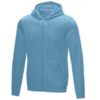 Men’s GOTS organic GRS recycled full zip hoodie (Blue)