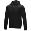 Men’s GOTS organic recycled full zip hoodie (Black)