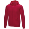 Men’s GOTS organic recycled full zip hoodie (Red)