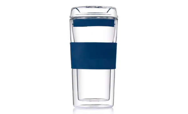 Milan Glass Cup Navy