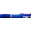 Nash ballpoint pen with coloured barrel and grip blue