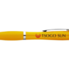 Nash ballpoint pen with coloured barrel and grip light yellow