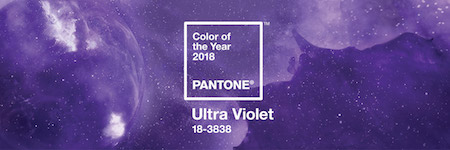 Pantone color of the year 2018 ultra violet banner