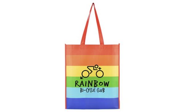 Rainbow shopper bag