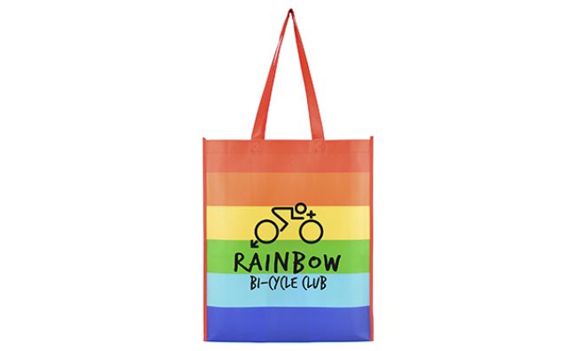 Rainbow shopper bag