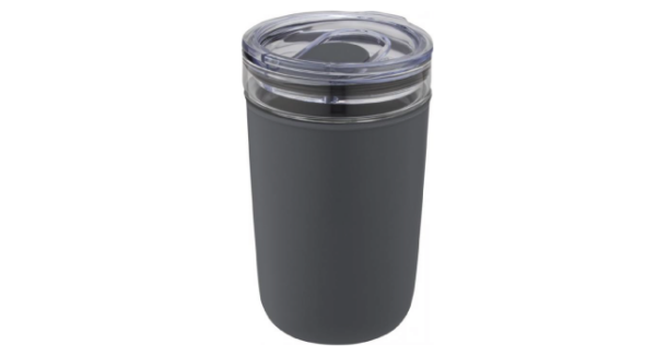 Recycled plastic glass tumbler 420ml grey