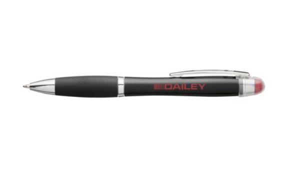 Red Nash light up black barrel and grip ballpoint pen